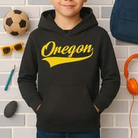 Oregon Throwback Design Print Classic Kids Hoodie