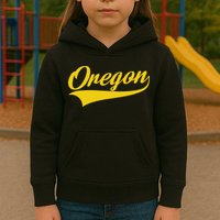 Oregon Throwback Design Print Classic Kids Hoodie
