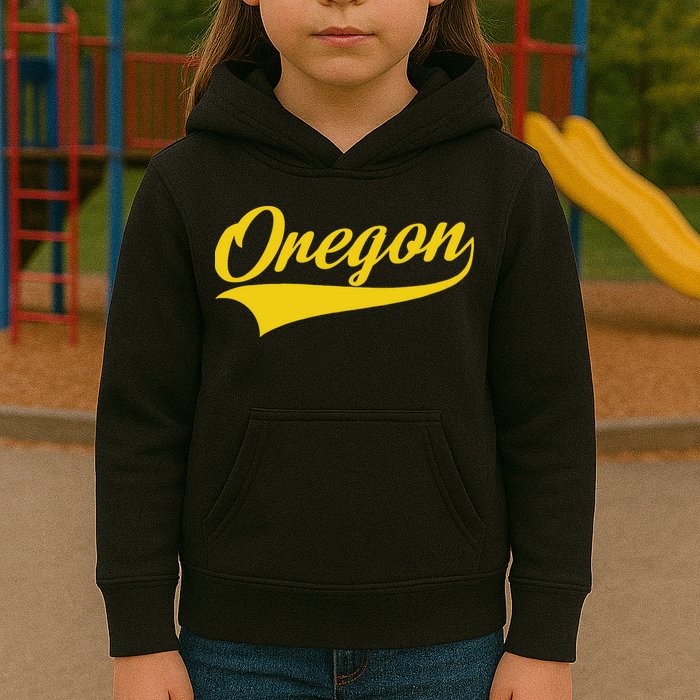 Oregon Throwback Design Print Classic Kids Hoodie