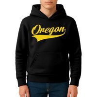Oregon Throwback Design Print Classic Kids Hoodie