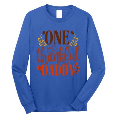 One Thankful Daddy Thanksgiving Day Family Matching Costume Gift Long Sleeve Shirt