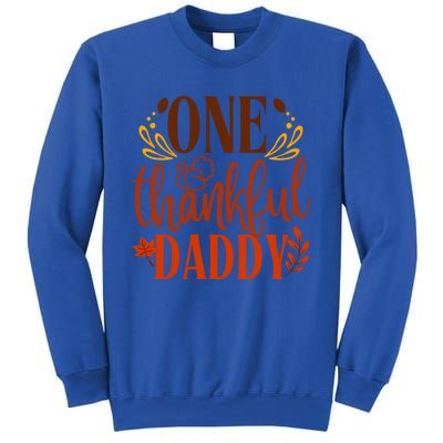 One Thankful Daddy Thanksgiving Day Family Matching Costume Gift Sweatshirt