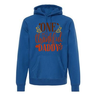 One Thankful Daddy Thanksgiving Day Family Matching Costume Gift Premium Hoodie