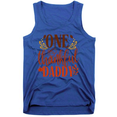 One Thankful Daddy Thanksgiving Day Family Matching Costume Gift Tank Top