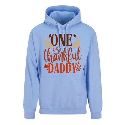 One Thankful Daddy Thanksgiving Day Family Matching Costume Gift Unisex Surf Hoodie