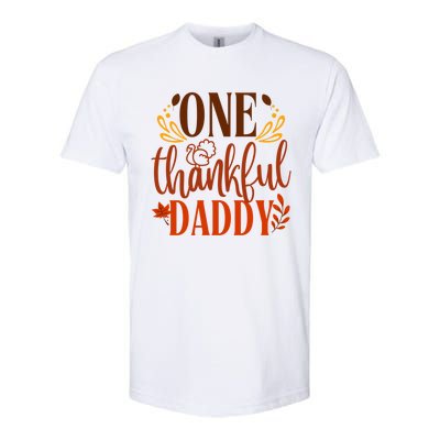 One Thankful Daddy Thanksgiving Day Family Matching Costume Gift Softstyle CVC T-Shirt