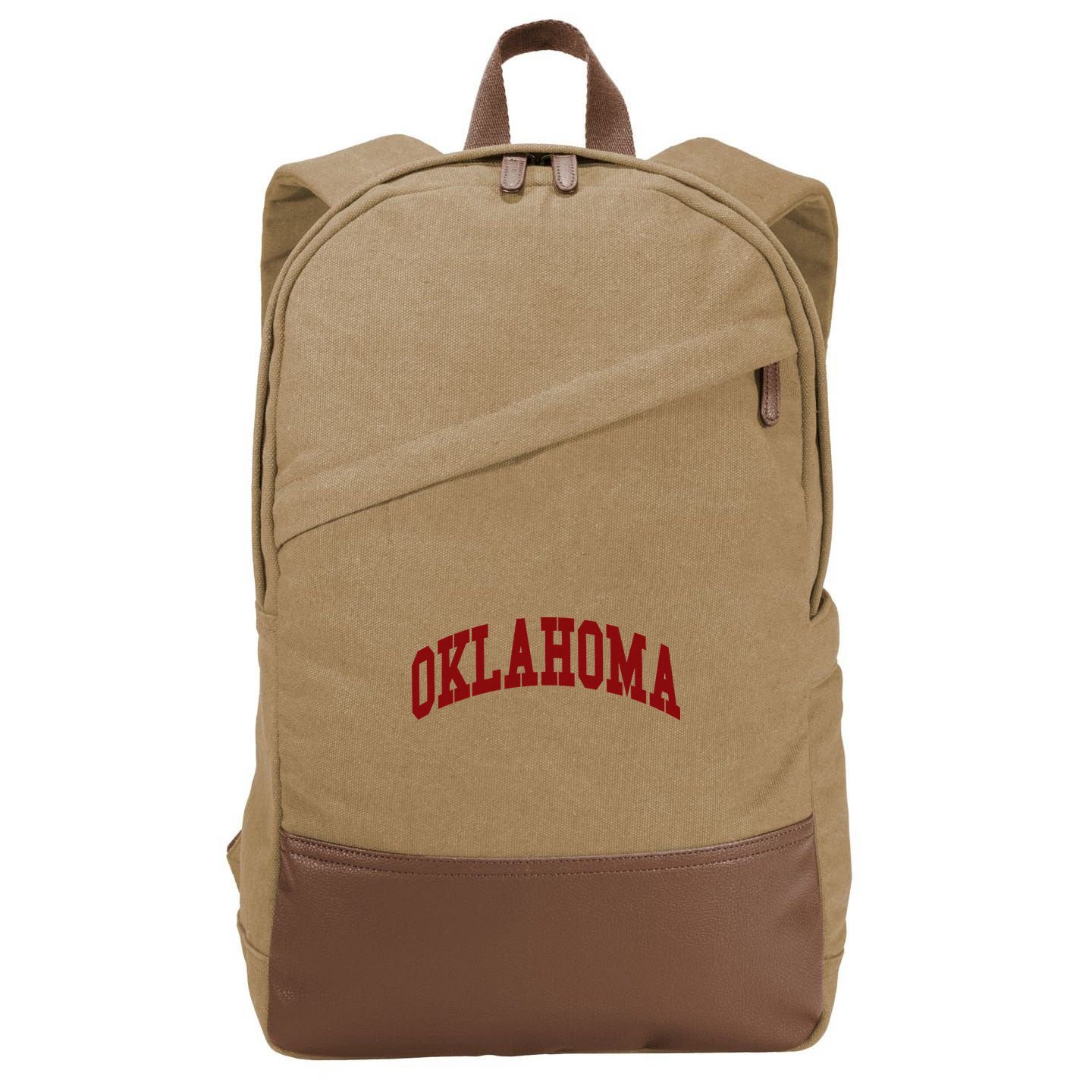 Oklahoma Throwback Design Classic Cotton Canvas Backpack
