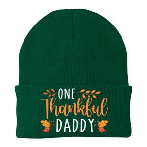 One Thankful Daddy Thanksgiving Day Family Matching Funny Gift Knit Cap Winter Beanie