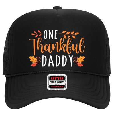 One Thankful Daddy Thanksgiving Day Family Matching Funny Gift Trucker Hat