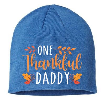 One Thankful Daddy Thanksgiving Day Family Matching Funny Gift Sustainable Beanie