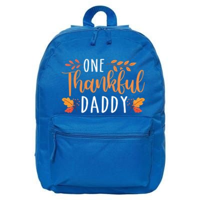 One Thankful Daddy Thanksgiving Day Family Matching Funny Gift 16 in Basic Backpack