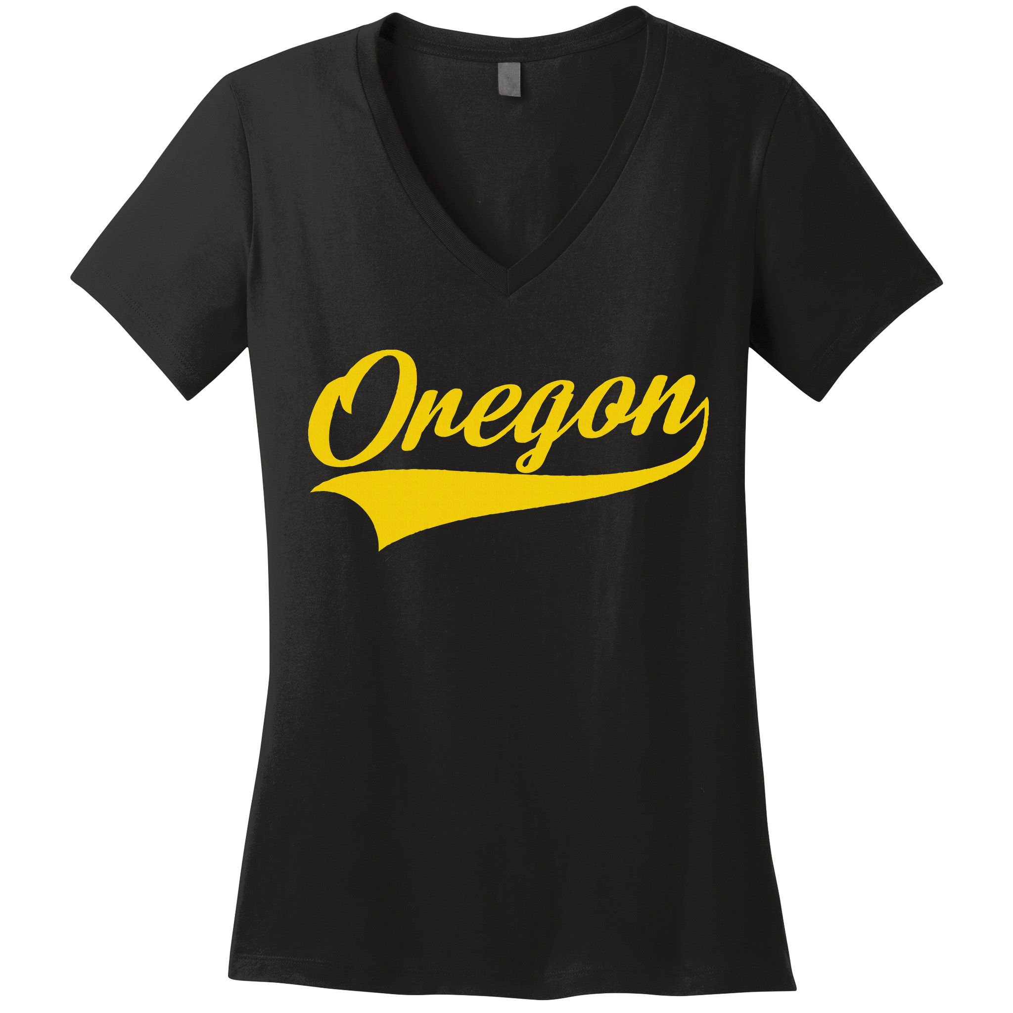 Oregon Throwback Design Print Classic Women's V-Neck T-Shirt