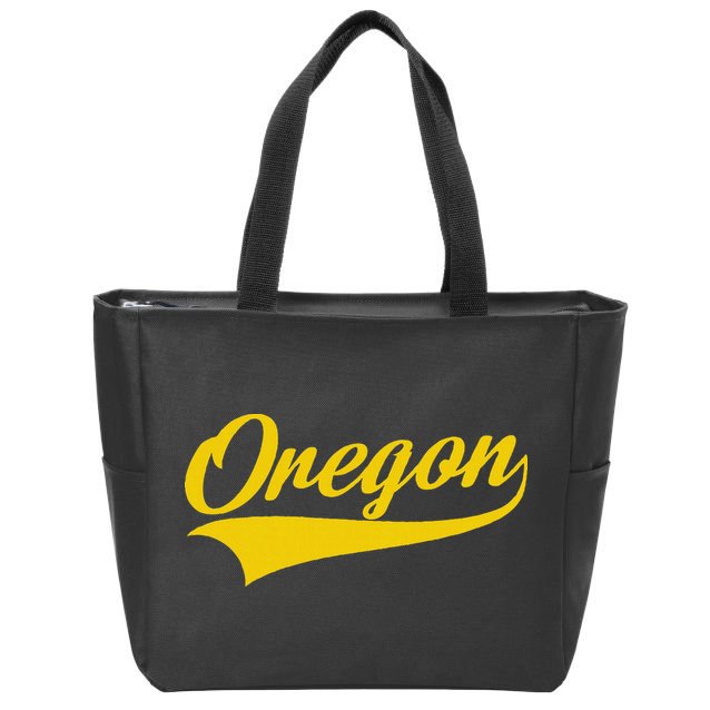 Oregon Throwback Design Print Classic Zip Tote Bag