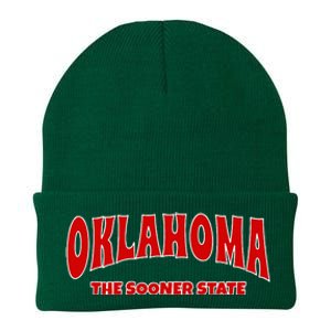 Oklahoma Throwback Design Print Classic Knit Cap Winter Beanie