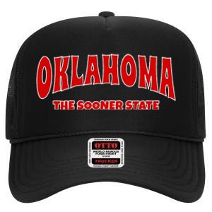 Oklahoma Throwback Design Print Classic High Crown Mesh Back Trucker Hat