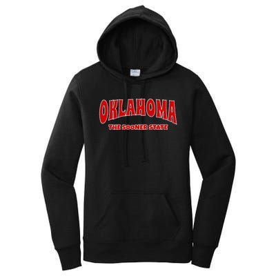 Oklahoma Throwback Design Print Classic Women's Pullover Hoodie