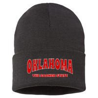 Oklahoma Throwback Design Print Classic Sustainable Knit Beanie