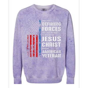 Only Two Defining Forces Have Ever Offered to Die for You Colorblast Crewneck Sweatshirt