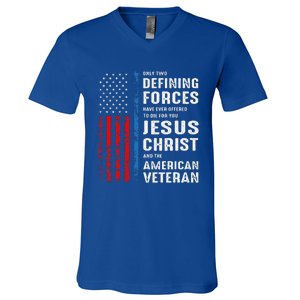 Only Two Defining Forces Have Ever Offered to Die for You V-Neck T-Shirt