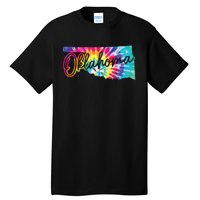 Oklahoma Tie Dye State Map Pride Hippie Vintage Retro Tall T-Shirt