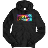 Oklahoma Tie Dye State Map Pride Hippie Vintage Retro Tie Dye Hoodie