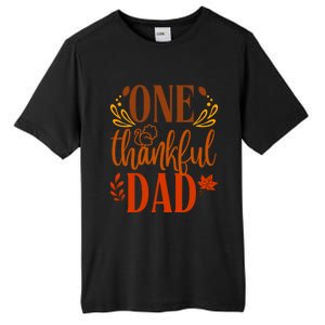 One Thankful Dad Thanksgiving Day Family Matching Thankful Gift Tall Fusion ChromaSoft Performance T-Shirt