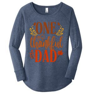 One Thankful Dad Thanksgiving Day Family Matching Thankful Gift Women's Perfect Tri Tunic Long Sleeve Shirt