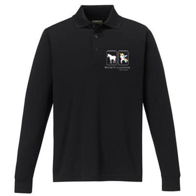 Occupational Therapist Dabbing Unicorn Healthcare Worker Performance Long Sleeve Polo