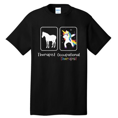 Occupational Therapist Dabbing Unicorn Healthcare Worker Tall T-Shirt