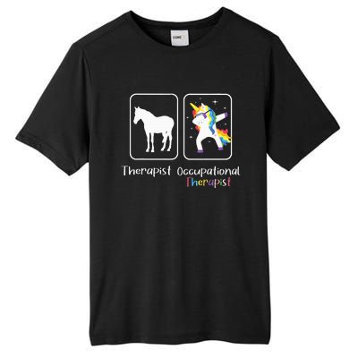 Occupational Therapist Dabbing Unicorn Healthcare Worker Tall Fusion ChromaSoft Performance T-Shirt