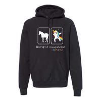 Occupational Therapist Dabbing Unicorn Healthcare Worker Premium Hoodie