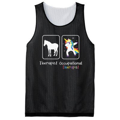 Occupational Therapist Dabbing Unicorn Healthcare Worker Mesh Reversible Basketball Jersey Tank