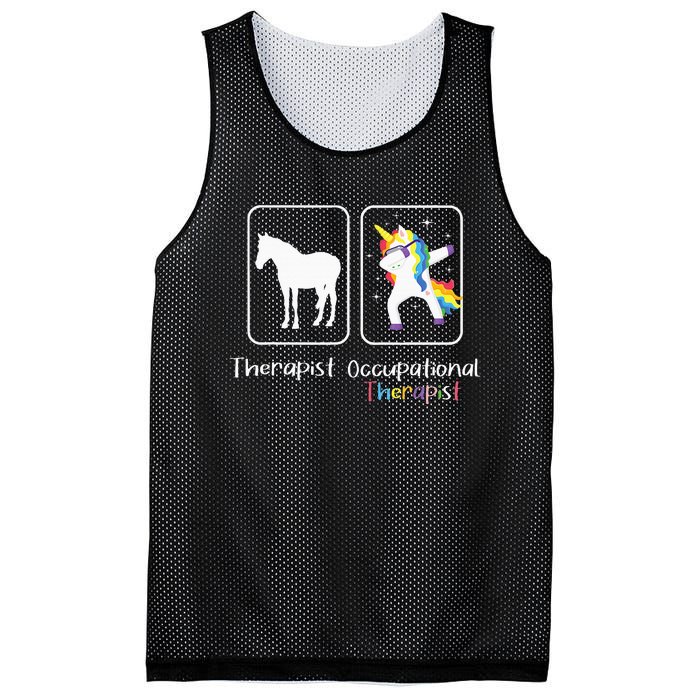 Occupational Therapist Dabbing Unicorn Healthcare Worker Mesh Reversible Basketball Jersey Tank