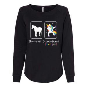 Occupational Therapist Dabbing Unicorn Healthcare Worker Womens California Wash Sweatshirt