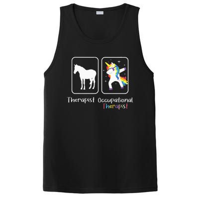 Occupational Therapist Dabbing Unicorn Healthcare Worker PosiCharge Competitor Tank