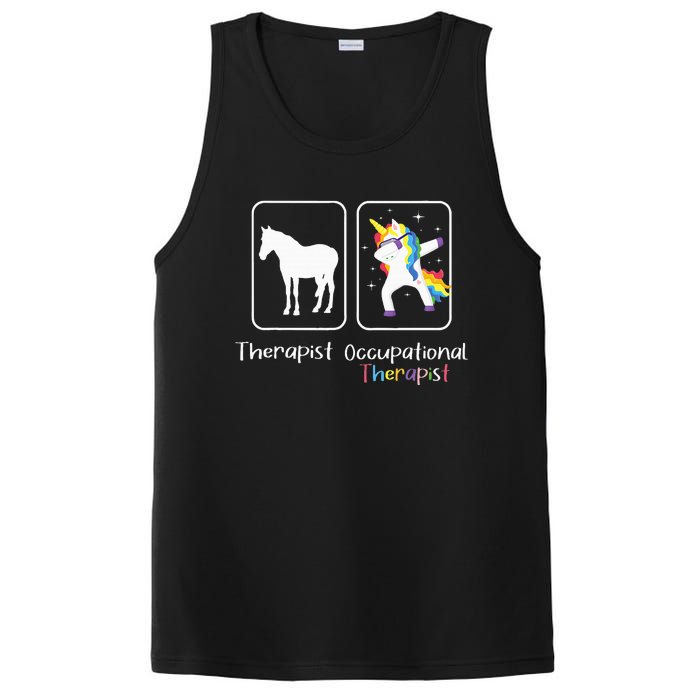 Occupational Therapist Dabbing Unicorn Healthcare Worker PosiCharge Competitor Tank