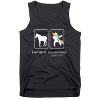 Occupational Therapist Dabbing Unicorn Healthcare Worker Tank Top