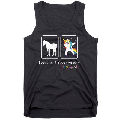 Occupational Therapist Dabbing Unicorn Healthcare Worker Tank Top