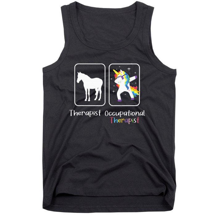 Occupational Therapist Dabbing Unicorn Healthcare Worker Tank Top