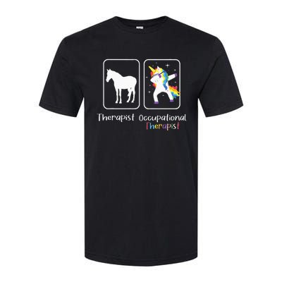 Occupational Therapist Dabbing Unicorn Healthcare Worker Softstyle CVC T-Shirt