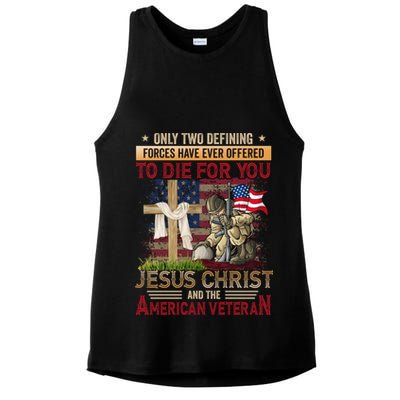 Only Two Defining Forces Have Ever Offered To Die For You Ladies PosiCharge Tri-Blend Wicking Tank