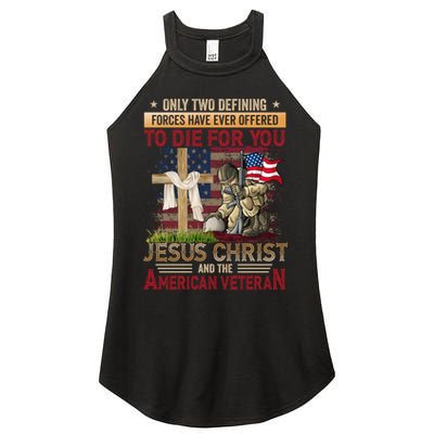 Only Two Defining Forces Have Ever Offered To Die For You Women's Perfect Tri Rocker Tank