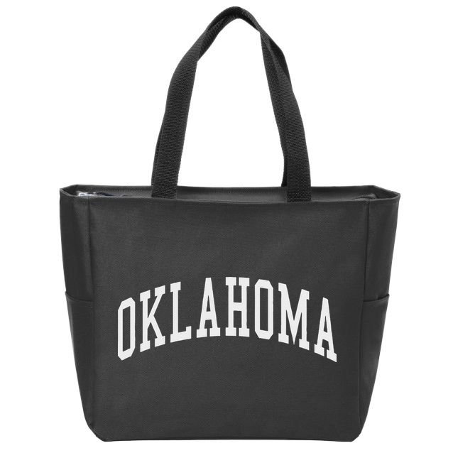 Oklahoma Throwback Design Classic Zip Tote Bag