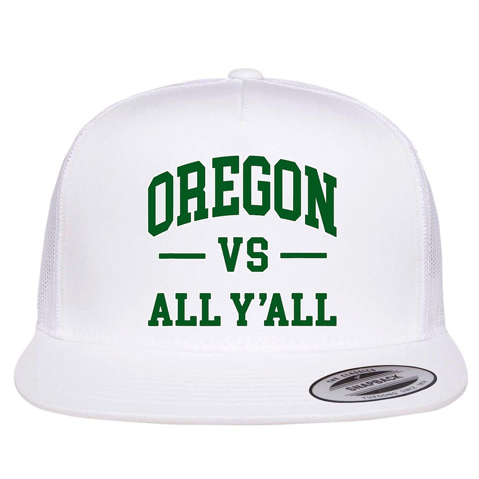 Oregon Throwback Design Classic Flat Bill Trucker Hat