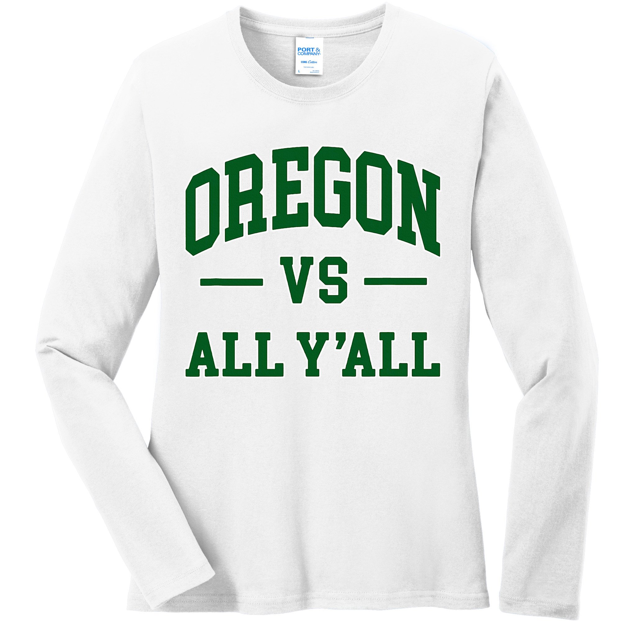 Oregon Throwback Design Classic Ladies Long Sleeve Shirt