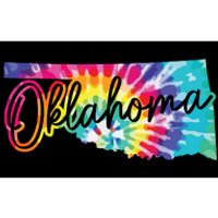 Oklahoma Tie Dye State Map Pride Hippie Vintage Retro Bumper Sticker