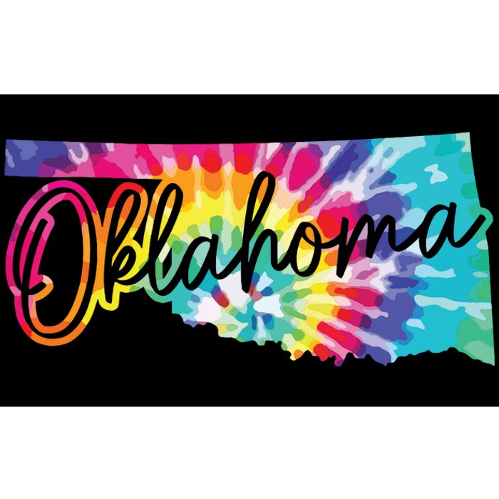 Oklahoma Tie Dye State Map Pride Hippie Vintage Retro Bumper Sticker