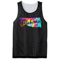 Oklahoma Tie Dye State Map Pride Hippie Vintage Retro Mesh Reversible Basketball Jersey Tank