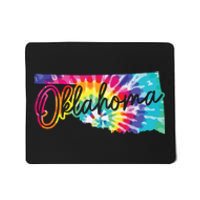 Oklahoma Tie Dye State Map Pride Hippie Vintage Retro Mousepad