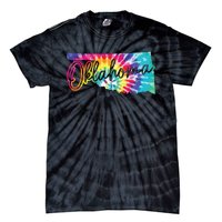 Oklahoma Tie Dye State Map Pride Hippie Vintage Retro Tie-Dye T-Shirt